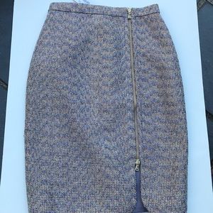 ♥️ J. Crew purple and gold glimmer zipper skirt